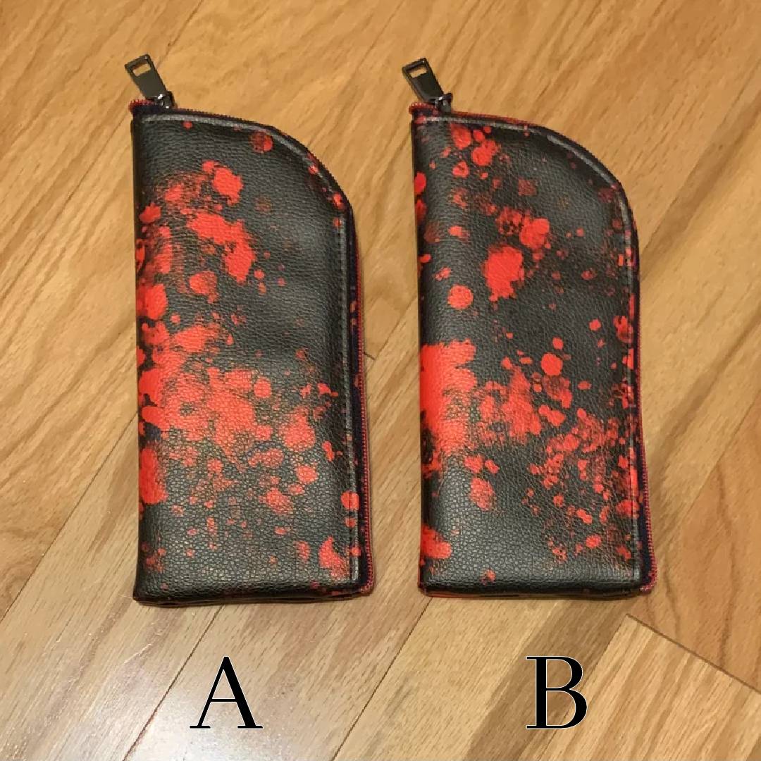 Blood splatter soft glasses case