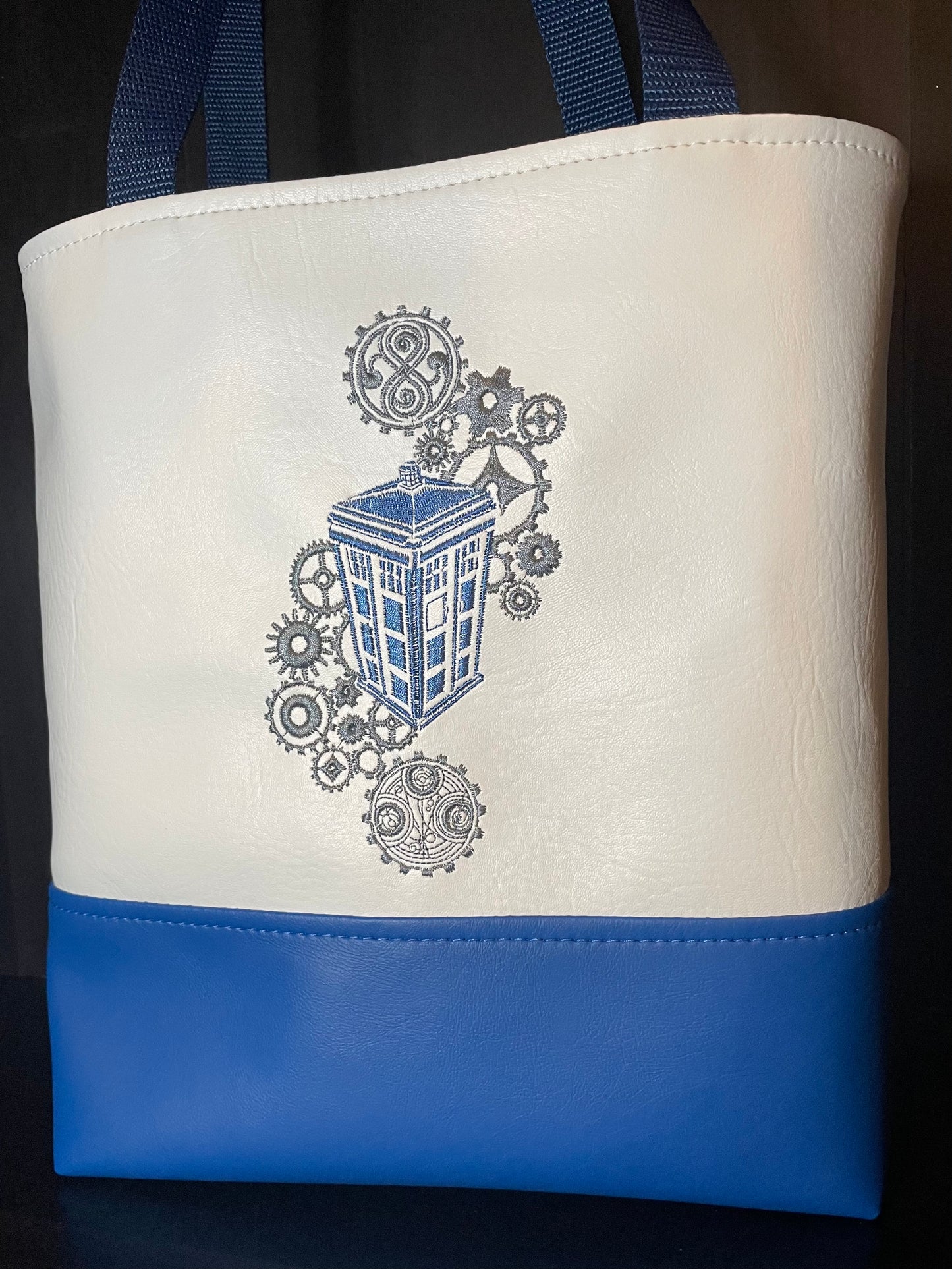 Wibbly wobbly timey wimey tote purse