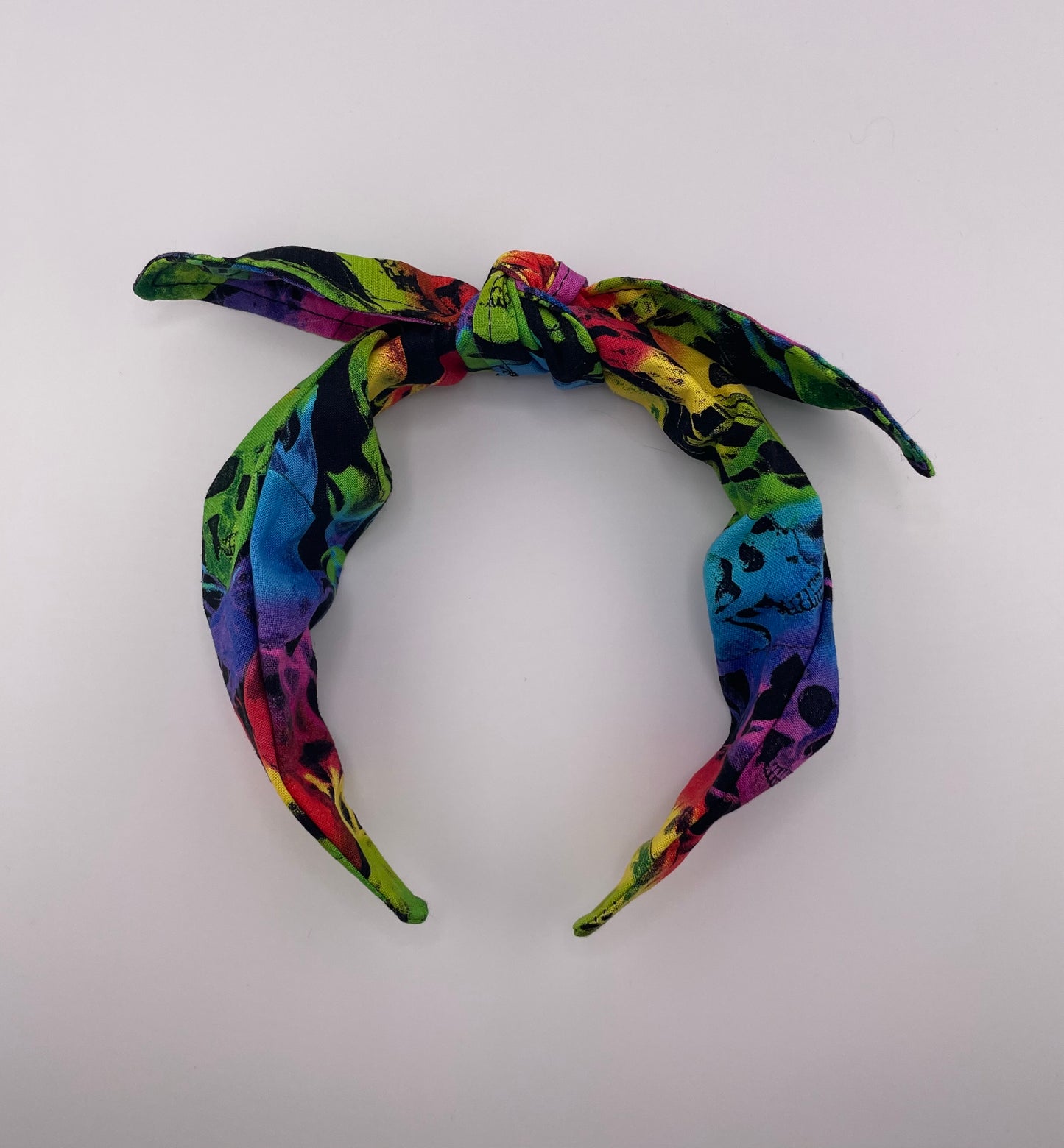 Rainbow skull headband