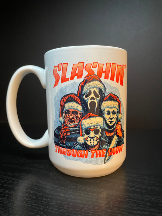 Slashing through the snow 15oz mug