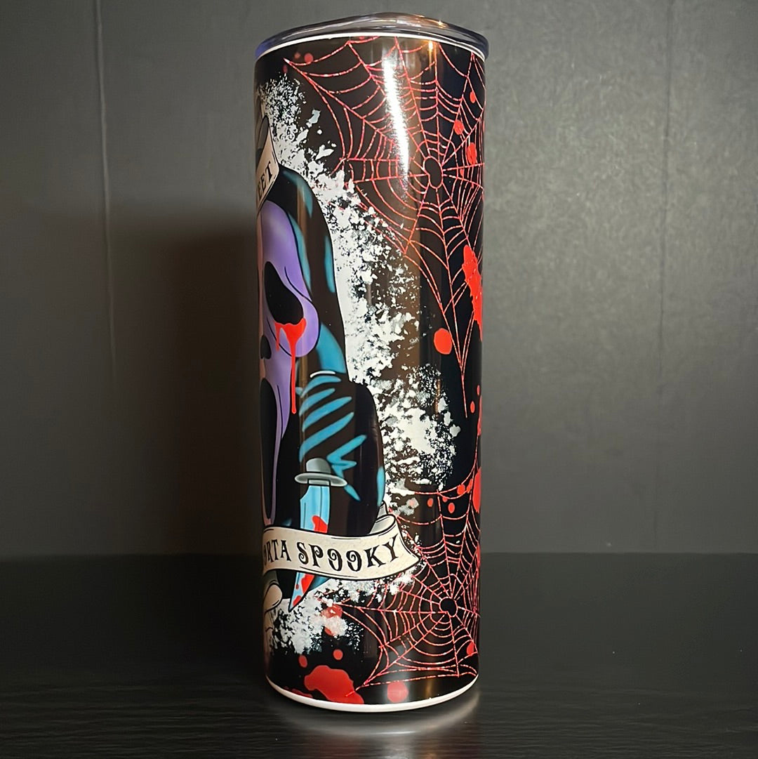 Sorta sweet Sorta spooky masked killer 20oz tumbler