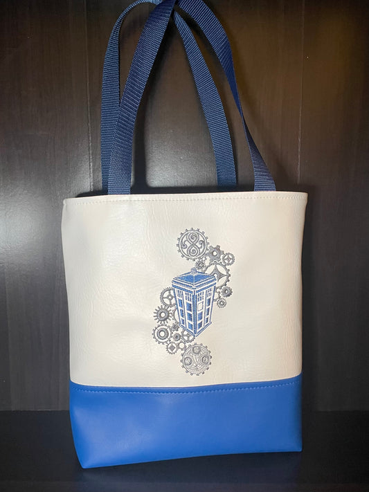 Wibbly wobbly timey wimey tote purse