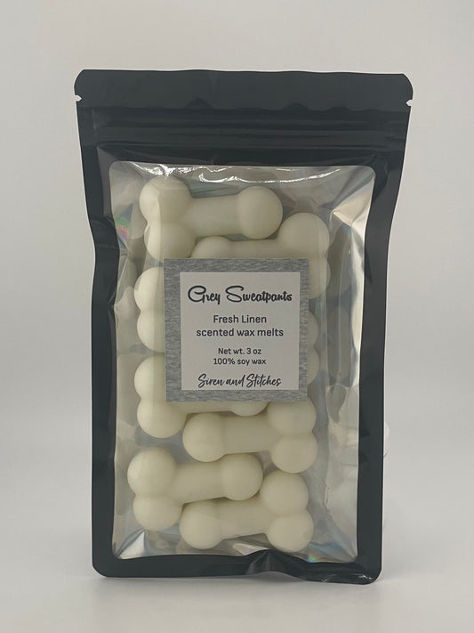 Grey sweatpants peen wax melts - Fresh linen scent