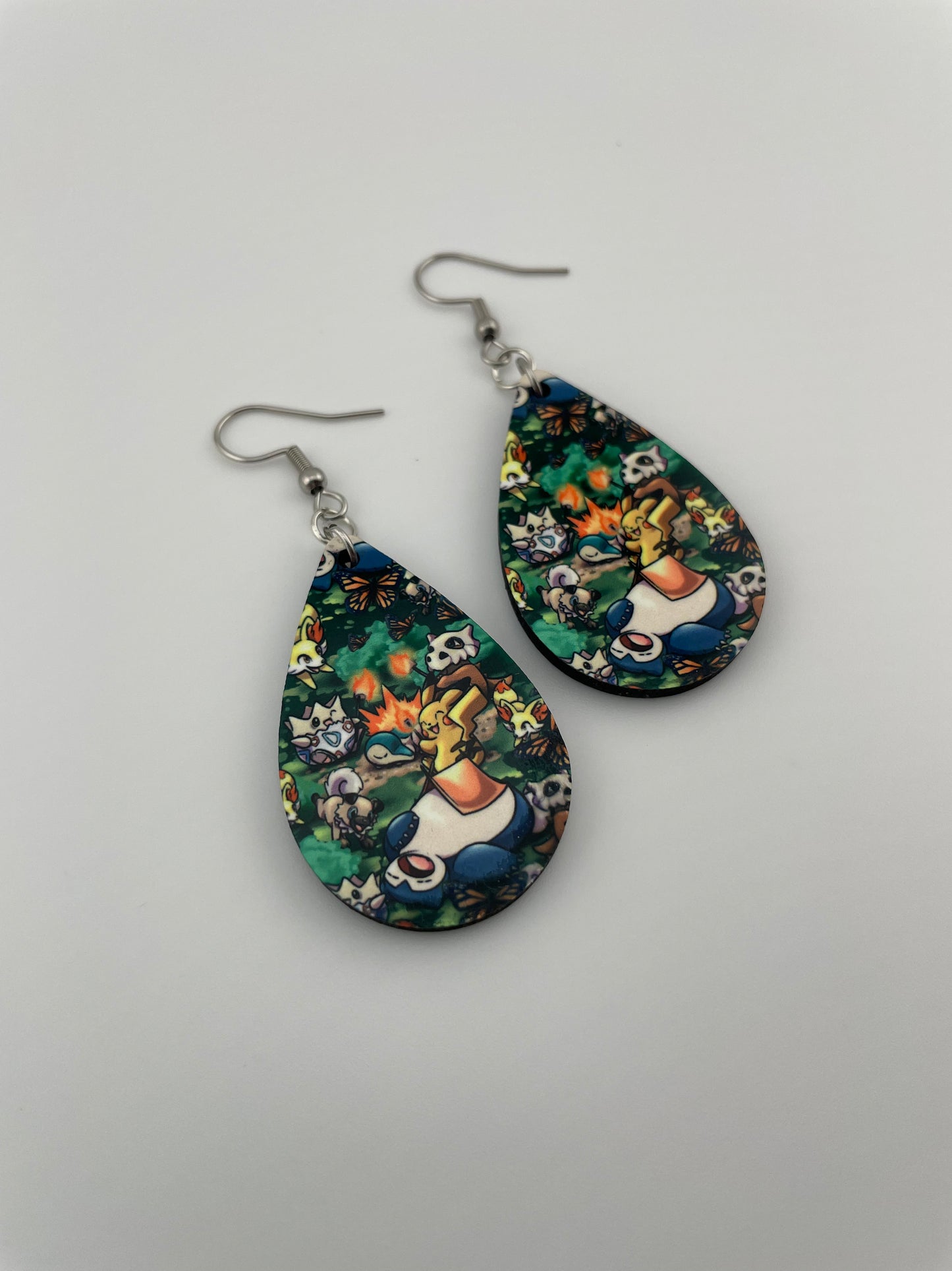 Camping trip pocket monster earrings