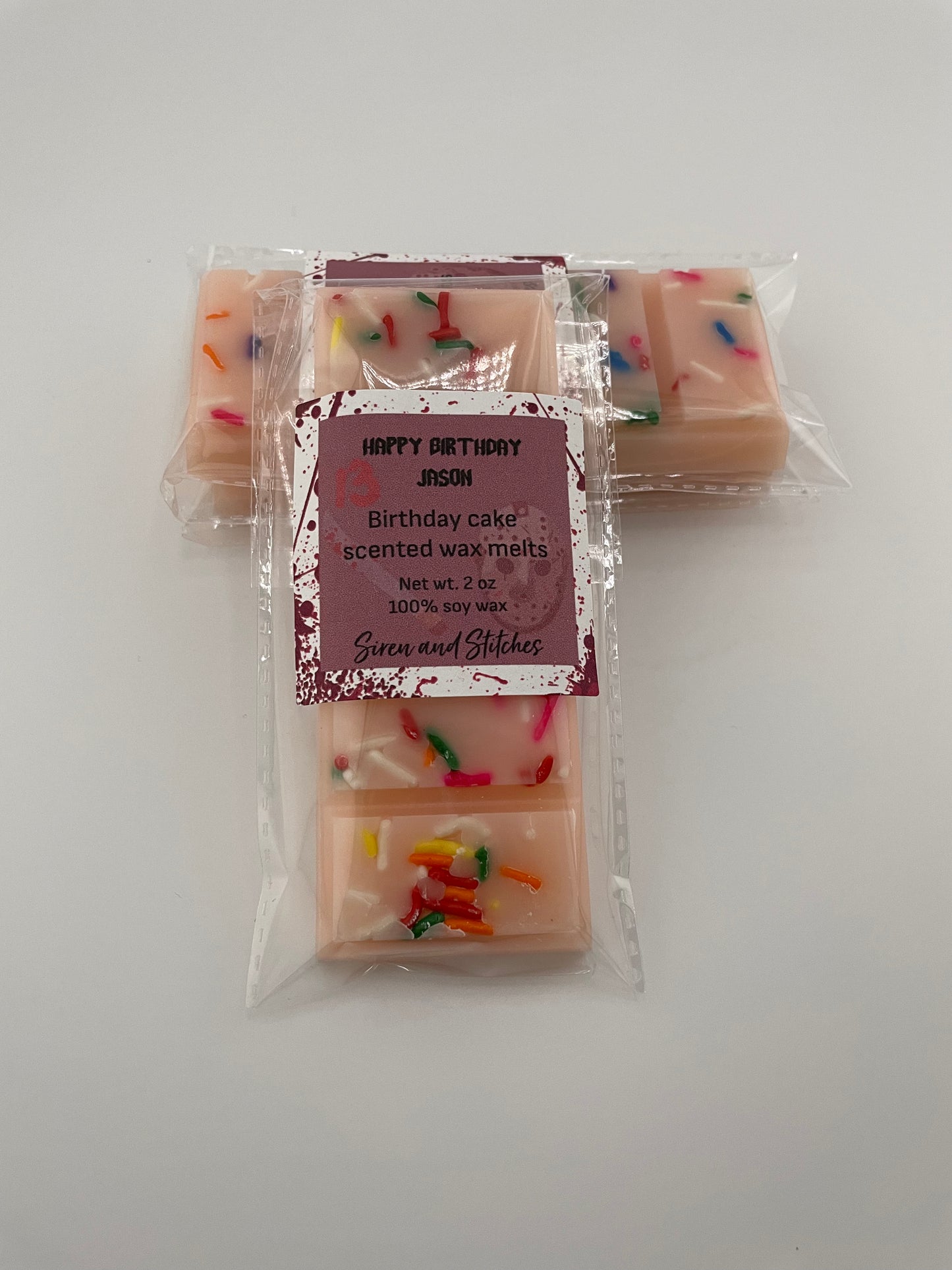 Happy birthday Jason wax melt - Birthday cake scent