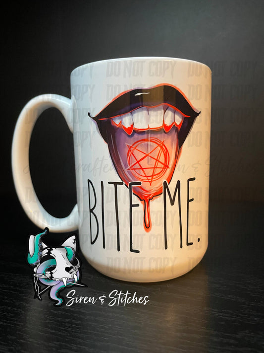 Bite me 15oz mug