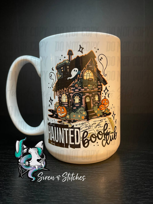 Haunted book club 15oz mug