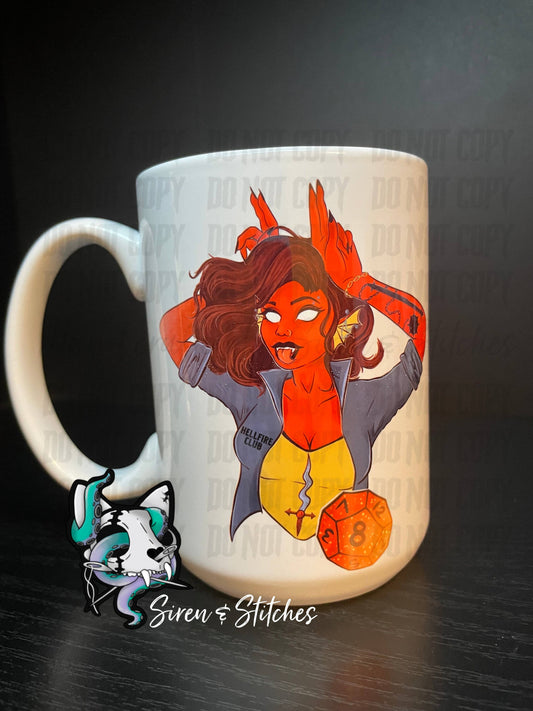 Dnd club girl 15oz mug