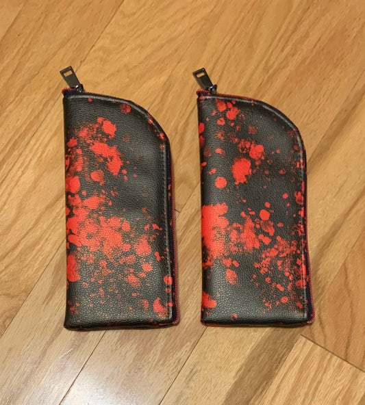 Blood splatter soft glasses case