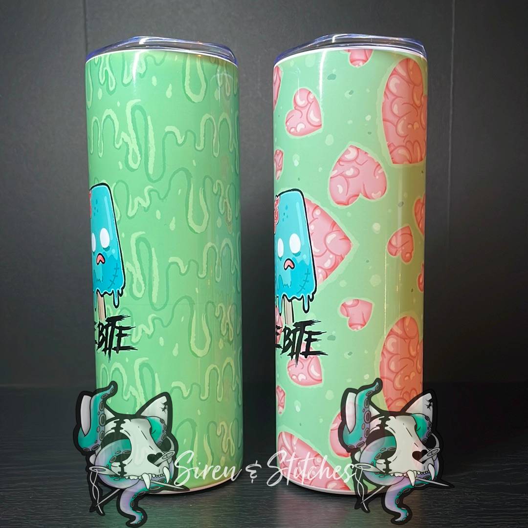 “Just one bite” zombie ice cream 20oz tumbler