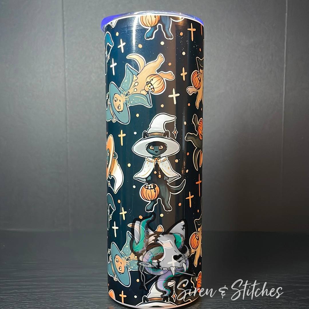 Trick or treat kitty 20oz tumbler