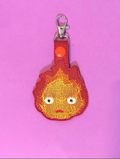 Flame demon keychain