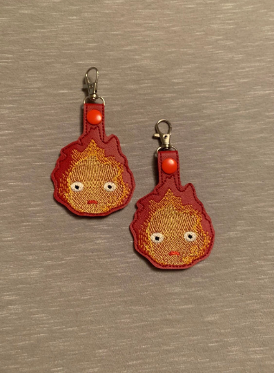 Flame demon keychain