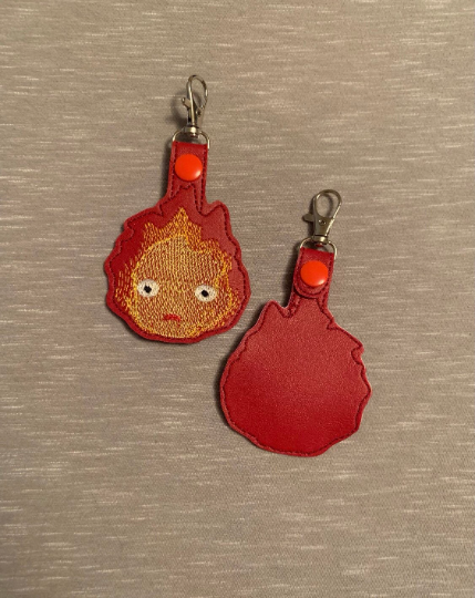 Flame demon keychain