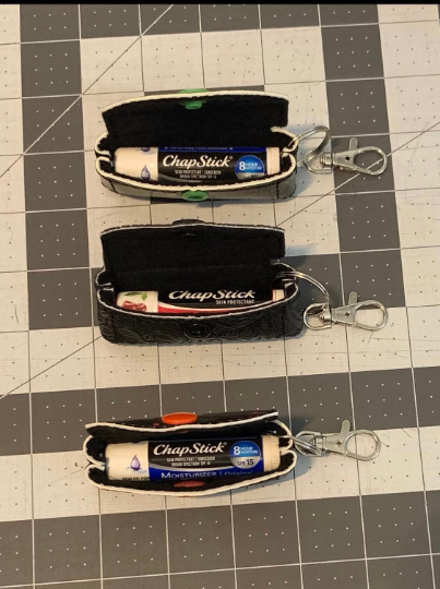 Semi-colon lip balm keeper keychain