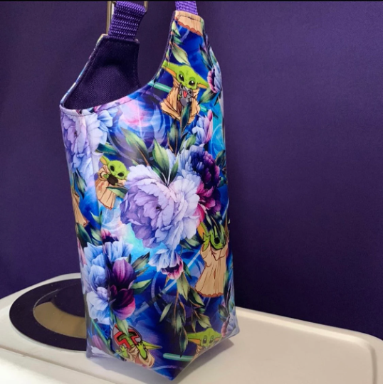 Floral space baby tumbler tote