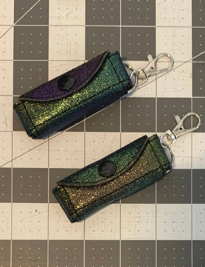 Shimmer lip balm keeper keychain